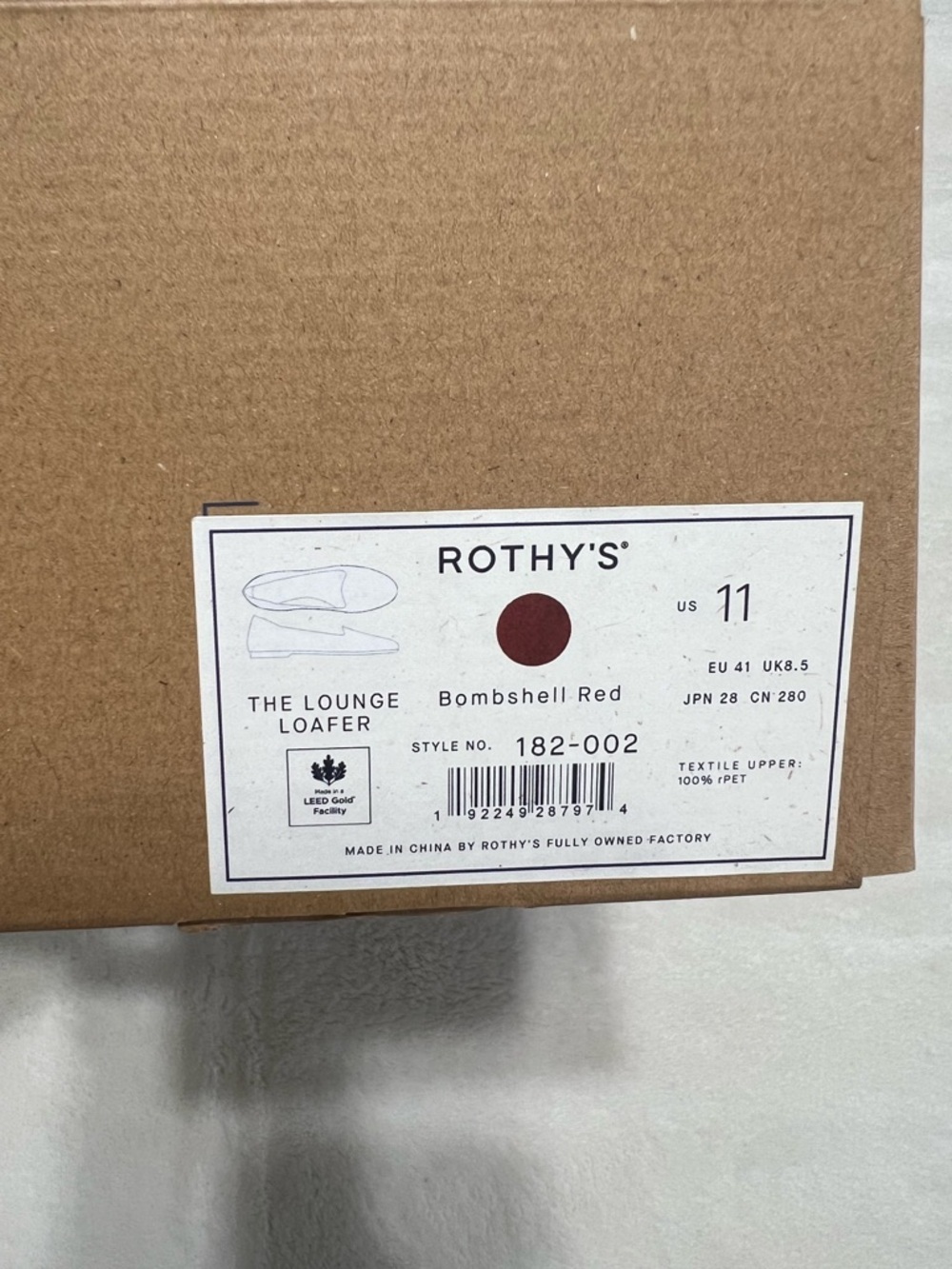 NIB Rothy’s Lounge Loafer Bombshell Red Size 11 - Picture 12 of 12